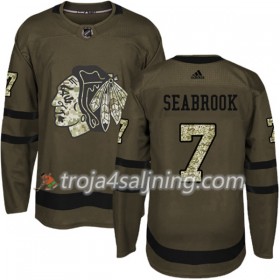 Chicago Blackhawks tröja Brent Seabrook 7 Adidas 2017-2018 Camo Grön Authentic - NHL Tröjor Herr